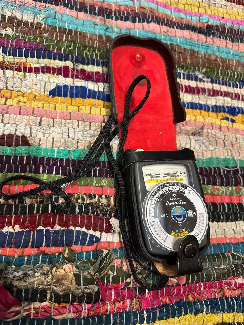 Vintage Gossen Luna-Pro Light Meter w Leather Case Parts Repair Germany